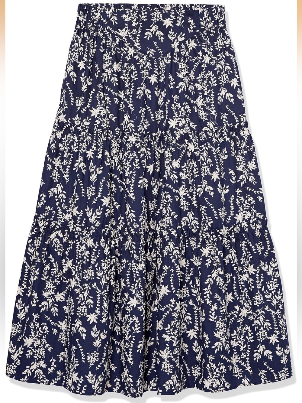 Anthropologie Floral Tiered Maxi Skirt
